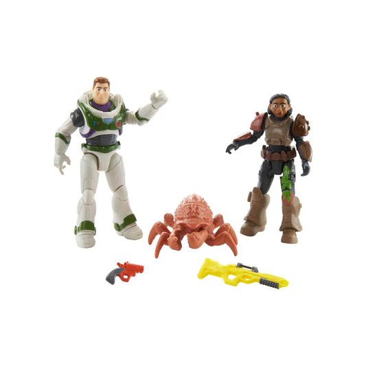 Buzz Lightyear HHY15 - Space Ranger Verteidigungsfiguren & Zubehör, Exklusive Packung, ca 13cm groß, 2 Actionfiguren, Käfer & Werkzeuge, Spielzeug für Kinder ab 4 Jahren